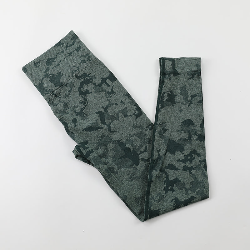 Camo Seamless Yoga Leggings High Waist Booty Gym Sports