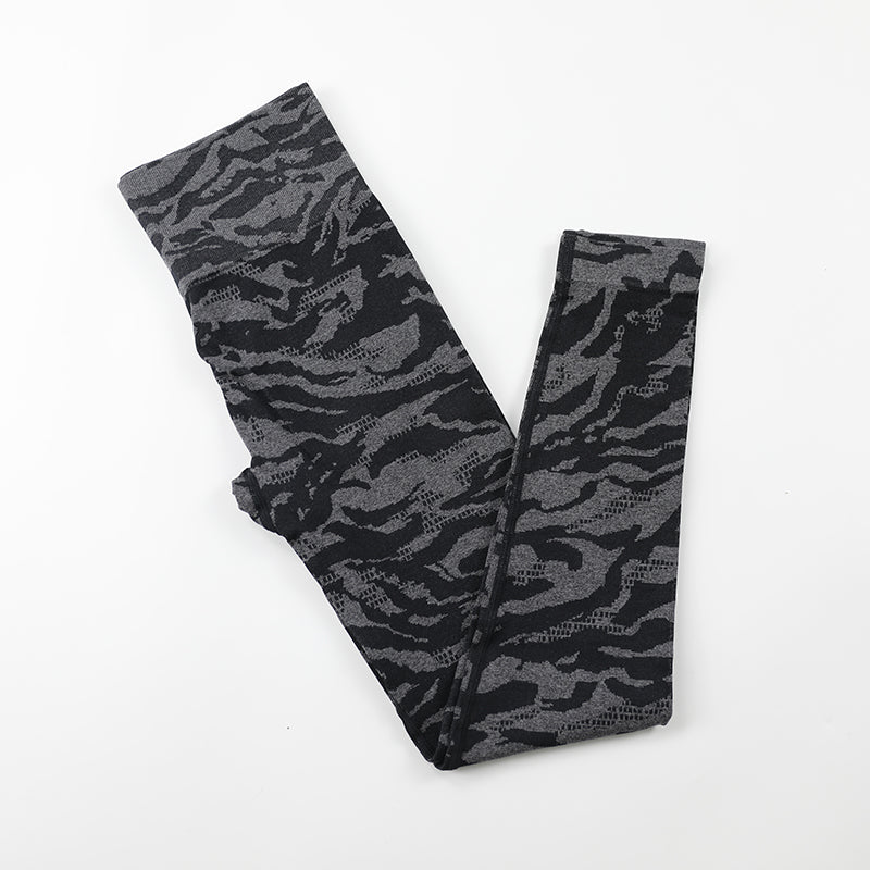 Camo Seamless Yoga Leggings High Waist Booty Gym Sports