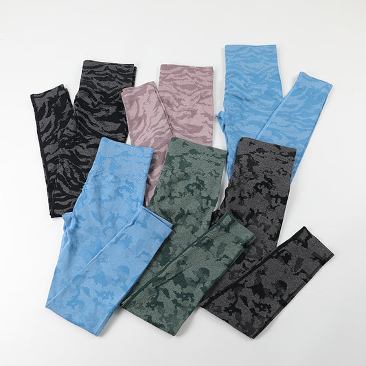 Camo Seamless Yoga Leggings High Waist Booty Gym Sports