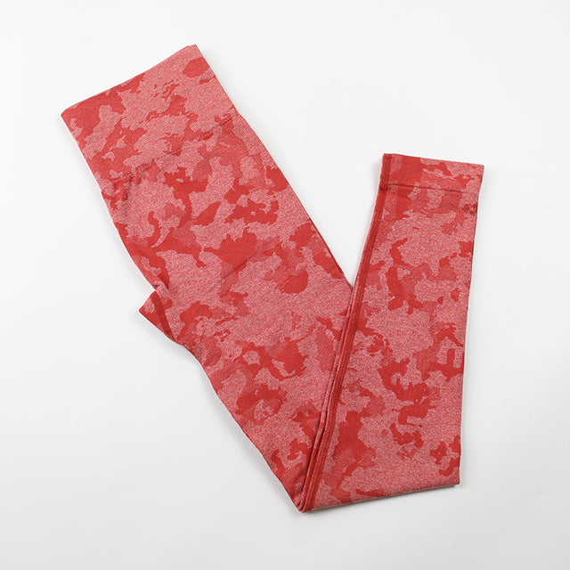 Camo Seamless Yoga Leggings High Waist Booty Gym Sports