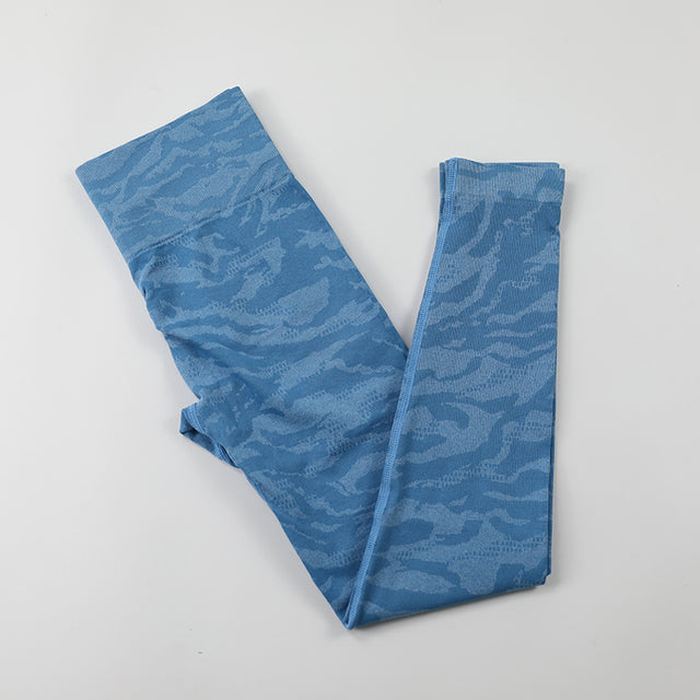 Camo Seamless Yoga Leggings High Waist Booty Gym Sports