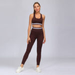 Yoga Clothes High Waist Seamless Trousers Tight Sports Bra Set Women - Imagen 2