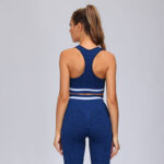 Yoga Clothes High Waist Seamless Trousers Tight Sports Bra Set Women - Imagen 8