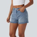 High-Rise Mom Shorts - Vintage Wash, Tummy-Smoothing Waist, Effortlessly Flattering Summer Staple