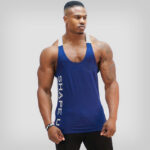 Sports Running T-shirt Men Gym Fitness Tops Tee Shirt String - Imagen 5