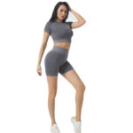 Summer Women Seamless Yoga Set Gym Workout Clothes Sports suit Outfits Tracksuit High Waist Sports Suit - Imagen 8