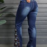 Women's High-Waist Heavily Ripped Jeans Wide-Leg Full-Length With Destroyed Streetwear Finish Light-Wash Denim For All Seasons