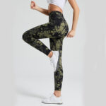 Fashion Tie Dye Printed Leggings High Waist Hip Lifting Tight Fitness Sports Yoga Pants For Women - Imagen 6
