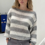 Loose Striped Pullover Sweater Fashion Versatile Long-sleeved Knitted Tops For Women Clothing - Imagen 9