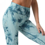 Fashion Tie Dye Printed Leggings High Waist Hip Lifting Tight Fitness Sports Yoga Pants For Women - Imagen 10