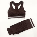 Yoga Clothes High Waist Seamless Trousers Tight Sports Bra Set Women - Imagen 7