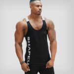 Sports Running T-shirt Men Gym Fitness Tops Tee Shirt String - Imagen 3