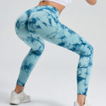 Fashion Tie Dye Printed Leggings High Waist Hip Lifting Tight Fitness Sports Yoga Pants For Women - Imagen 4
