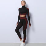 3PCS Yoga Set Seamless Sport Set Women Gym Clothing Leggings Women Crop Top Sports Bra Women Fitness Gym Set Womens Outfits Tracksuit - Imagen 5